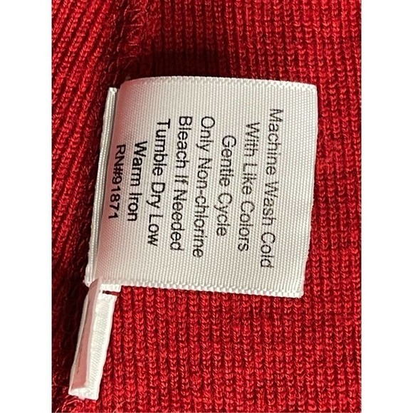 Sahalie Women's A-Line Wool Blend‎ Mini Skirt Red Size Medium - Picture 4 of 4